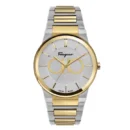 Salvatore Ferragamo Sapphire Silver Dial Two Tone Steel Strap Watch for Men - SFHP00520