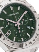 Salvatore Ferragamo 1927 Chrono Green Dial Silver Steel Strap Watch for Men - SFKZ00423