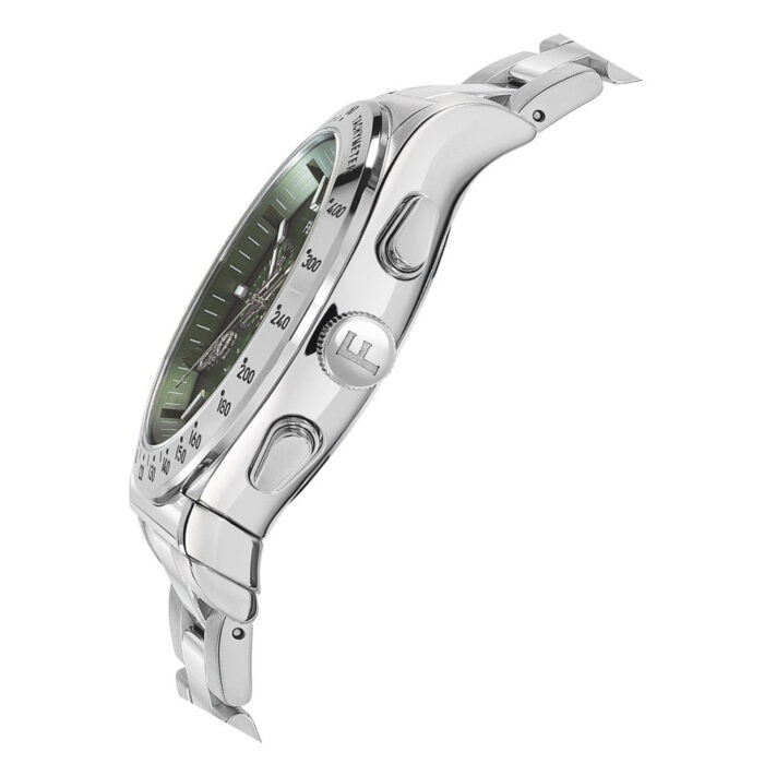 Salvatore Ferragamo 1927 Chrono Green Dial Silver Steel Strap Watch for Men - SFKZ00423 - Image 4