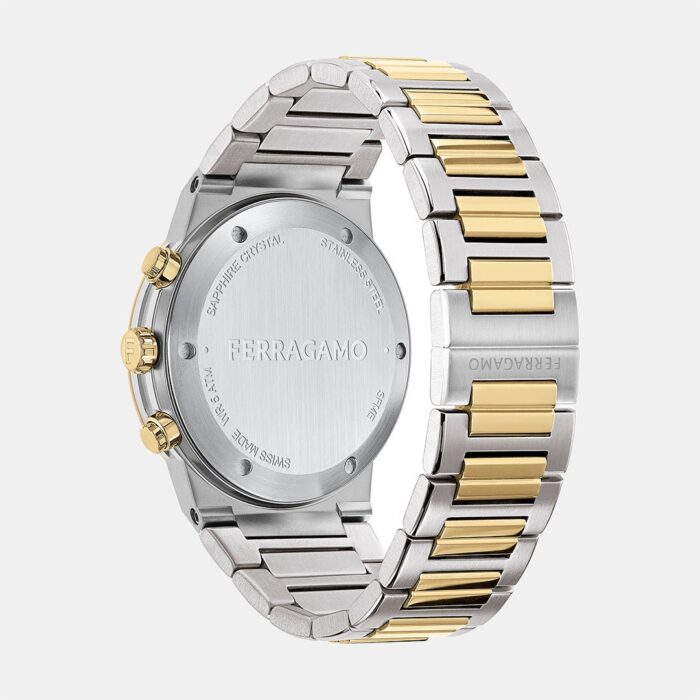 Salvatore Ferragamo 1927 Chrono Silver Dial Two Tone Steel Strap Watch for Men - SFKZ00523 - Image 6