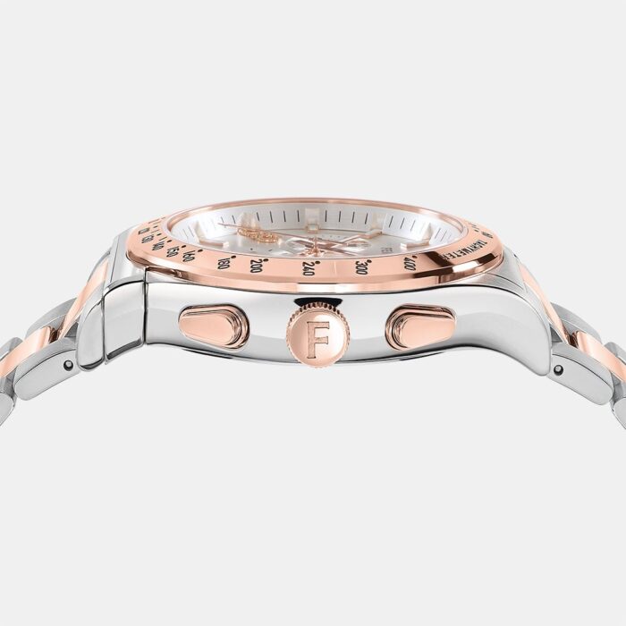 Salvatore Ferragamo 1927 Chrono Silver Dial Two Tone Steel Strap Watch for Men - SFKZ00623 - Image 4