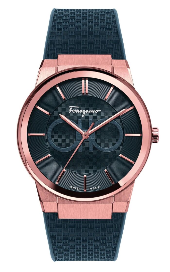 Salvatore Ferragamo Contemporary Sapphire Black Dial Black Silicone Strap Watch for Men - SFHP00420 - Image 2