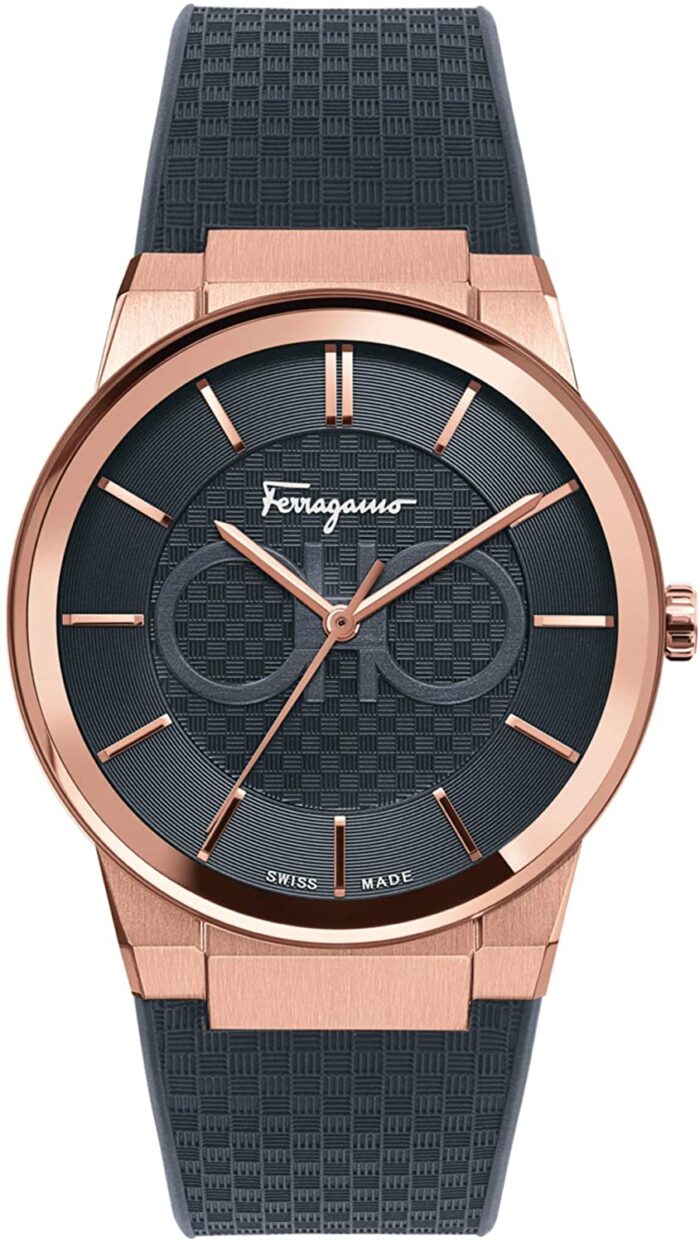 Salvatore Ferragamo Contemporary Sapphire Black Dial Black Silicone Strap Watch for Men - SFHP00420 - Image 3