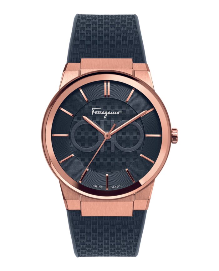 Salvatore Ferragamo Contemporary Sapphire Black Dial Black Silicone Strap Watch for Men - SFHP00420 - Image 4