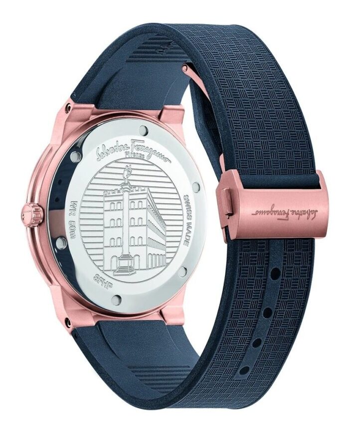 Salvatore Ferragamo Contemporary Sapphire Black Dial Black Silicone Strap Watch for Men - SFHP00420 - Image 6