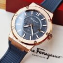 Salvatore Ferragamo F-80 Black Dial Black Rubber Strap Watch for Men - SFHY02522