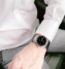 Salvatore Ferragamo F-80 Classic Black Dial Black Leather Strap Watch for Men - SFDT00219
