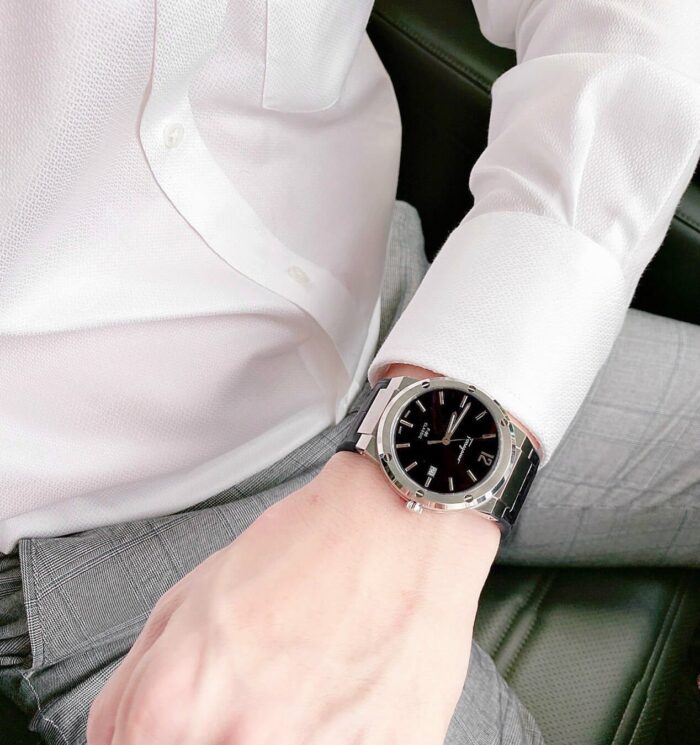 Salvatore Ferragamo F-80 Classic Black Dial Black Leather Strap Watch for Men - SFDT00219 - Image 5