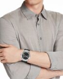 Salvatore Ferragamo F-80 Classic Black Dial Black Leather Strap Watch for Men - SFDT00219