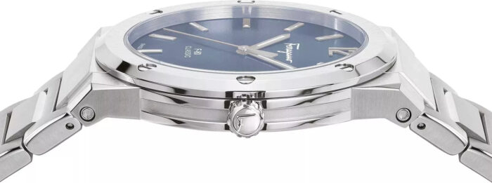 Salvatore Ferragamo F-80 Classic Black Dial Silver Steel Strap Watch for Men - SFDT00239 - Image 2