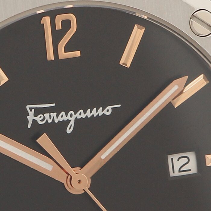 Salvatore Ferragamo F-80 Classic Black Dial Silver Steel Strap Watch for Men - SFDT02423 - Image 3