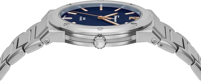 Salvatore Ferragamo F-80 Classic Black Dial Silver Steel Strap Watch for Men - SFDT02423 - Image 6