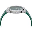 Salvatore Ferragamo F-80 Classic Green Dial Green Leather Strap Watch for Men - SFDT00119
