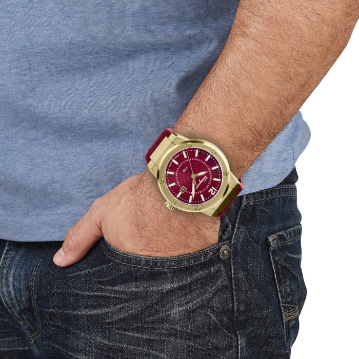 Salvatore Ferragamo F-80 Classic Red Dial Red Rubber Strap Watch for Men - SFHY02422 - Image 3