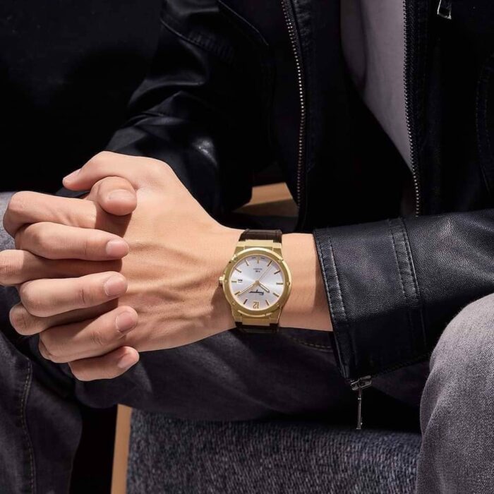 Salvatore Ferragamo F-80 Classic Silver Dial Brown Leather Strap Watch for Men - SFDT00419 - Image 5