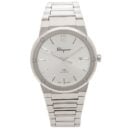 Salvatore Ferragamo F-80 Classic Silver Dial Silver Steel Strap Watch for Men - SFDT02223