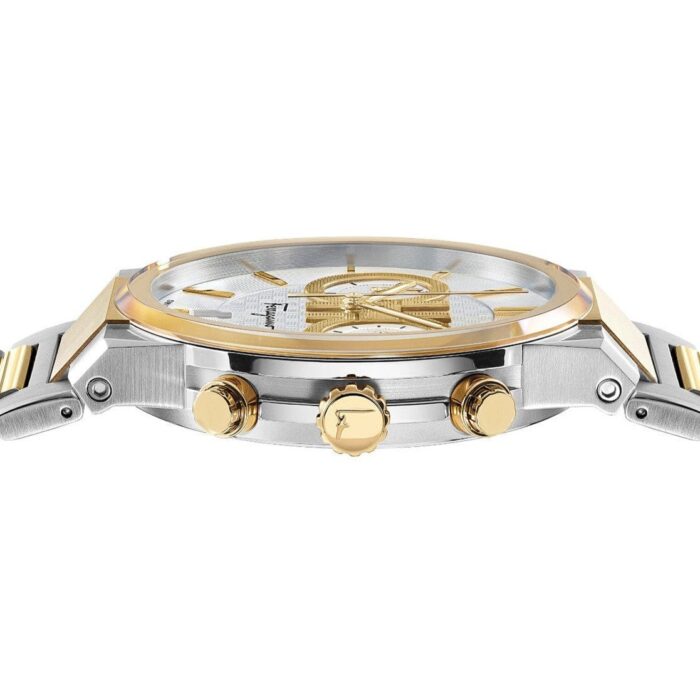 Salvatore Ferragamo F-80 Classic White Dial Two Tone Steel Strap Watch for Men - SFME00821 - Image 6