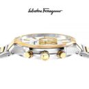 Salvatore Ferragamo F-80 Classic White Dial Two Tone Steel Strap Watch for Men - SFME00821