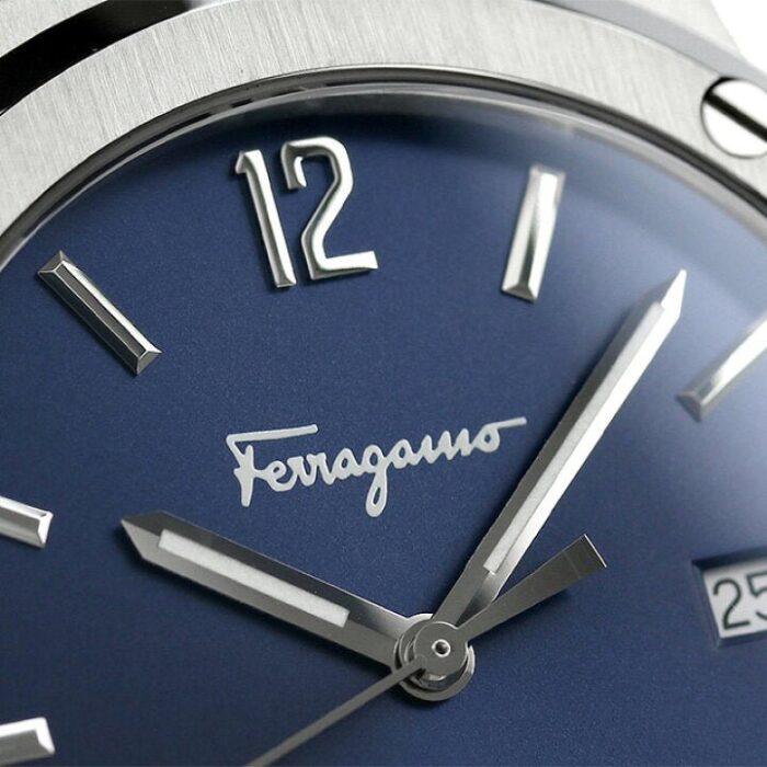 Salvatore Ferragamo F-80 Classics Blue Dial Blue Leather Strap Watch for Men - SFDT00719 - Image 8