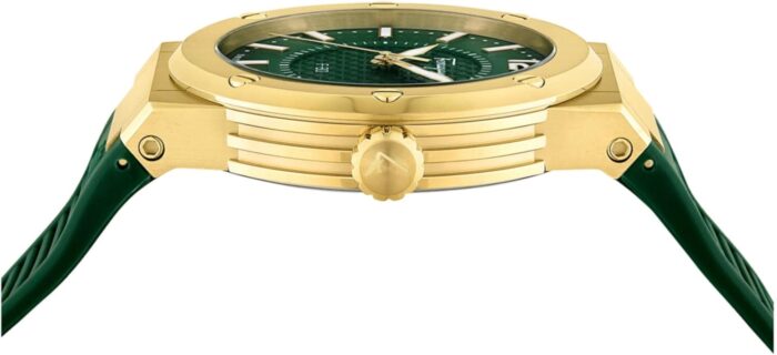 Salvatore Ferragamo F-80 Green Dial Green Rubber Strap Watch for Men - SFHY02022 - Image 3