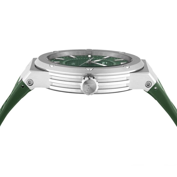 Salvatore Ferragamo F-80 Green Dial Green Rubber Strap Watch for Men - SFHY02722 - Image 2