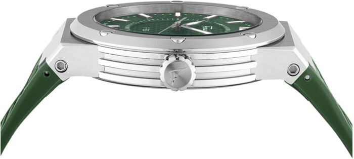 Salvatore Ferragamo F-80 Green Dial Green Rubber Strap Watch for Men - SFHY02722 - Image 3