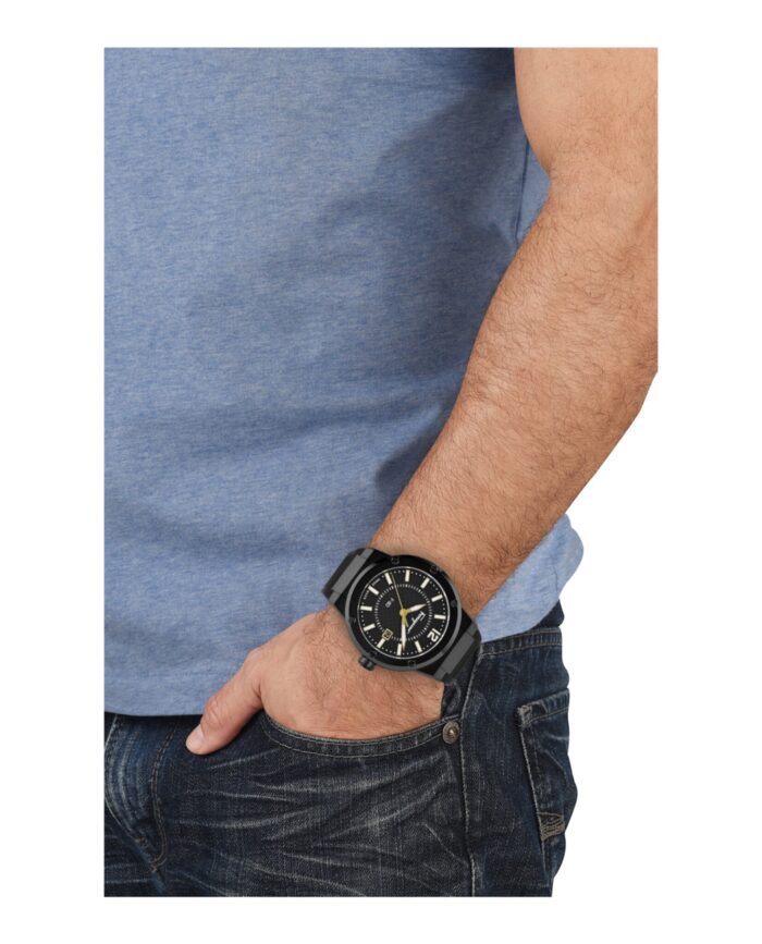 Salvatore Ferragamo F-80 Quartz Black Dial Black Rubber Strap Watch for Men - SFHY01622 - Image 6