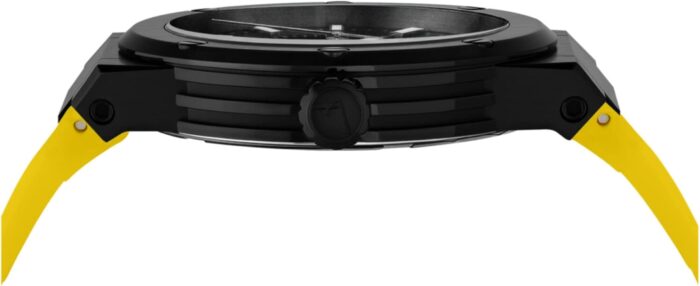 Salvatore Ferragamo F-80 Quartz Black Dial Yellow Rubber Strap Watch for Men - SFHY01522 - Image 4