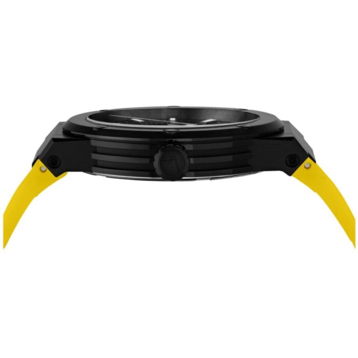 Salvatore Ferragamo F-80 Quartz Black Dial Yellow Rubber Strap Watch for Men - SFHY01522 - Image 5