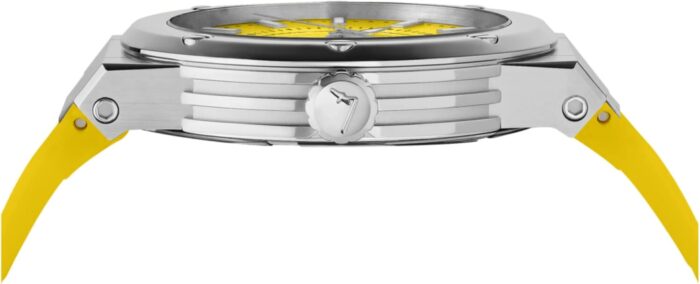 Salvatore Ferragamo F-80 Quartz Yellow Dial Yellow Rubber Strap Watch for Men - SFHY01222 - Image 2