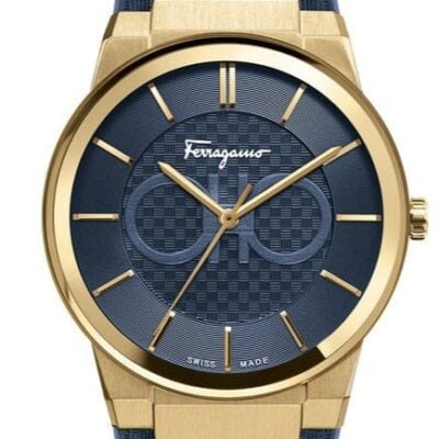 Salvatore Ferragamo Sapphire Blue Dial Blue Rubber Strap Watch for Men - SFHP00220