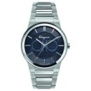Salvatore Ferragamo Sapphire Blue Dial Silver Steel Strap Watch for Men - SFHP006-20