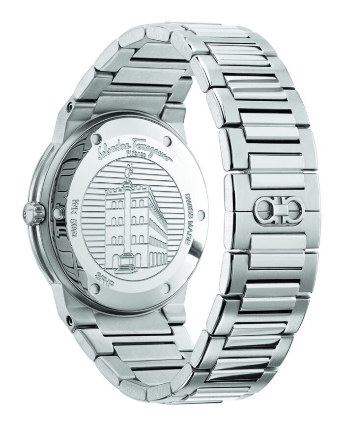 Salvatore Ferragamo Sapphire Blue Dial Silver Steel Strap Watch for Men - SFHP006-20 - Image 3
