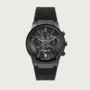 Salvatore Ferragamo Sapphire Chrono Black Dial Black Rubber Strap Watch for Men - SFME00621