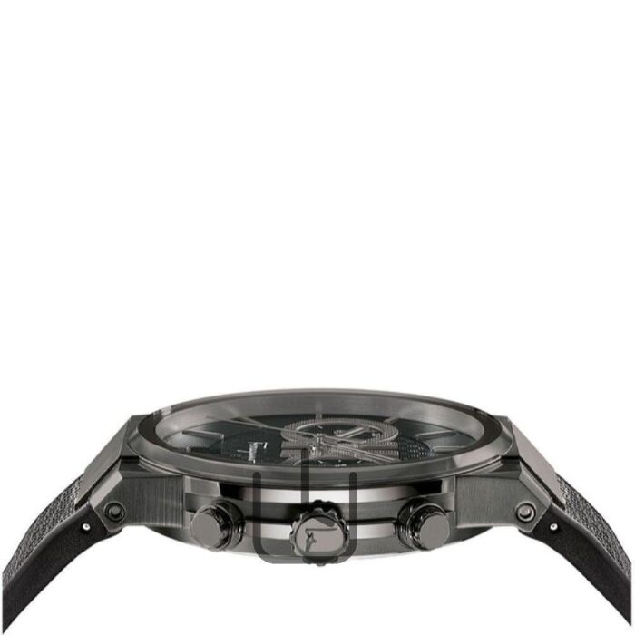 Salvatore Ferragamo Sapphire Chrono Black Dial Black Rubber Strap Watch for Men - SFME00621 - Image 8