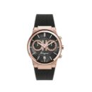 Salvatore Ferragamo Sapphire Chrono Black Dial Black Rubber Strap Watch for Men - SFME00721