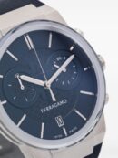 Salvatore Ferragamo Sapphire Chrono Blue Dial Blue Rubber Strap Watch for Men - SFME00923