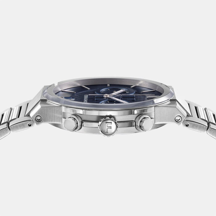 Salvatore Ferragamo Sapphire Chrono Blue Dial Silver Steel Strap Watch for Men - SFME01123 - Image 3