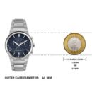 Salvatore Ferragamo Sapphire Chrono Blue Dial Silver Steel Strap Watch for Men - SFME01123
