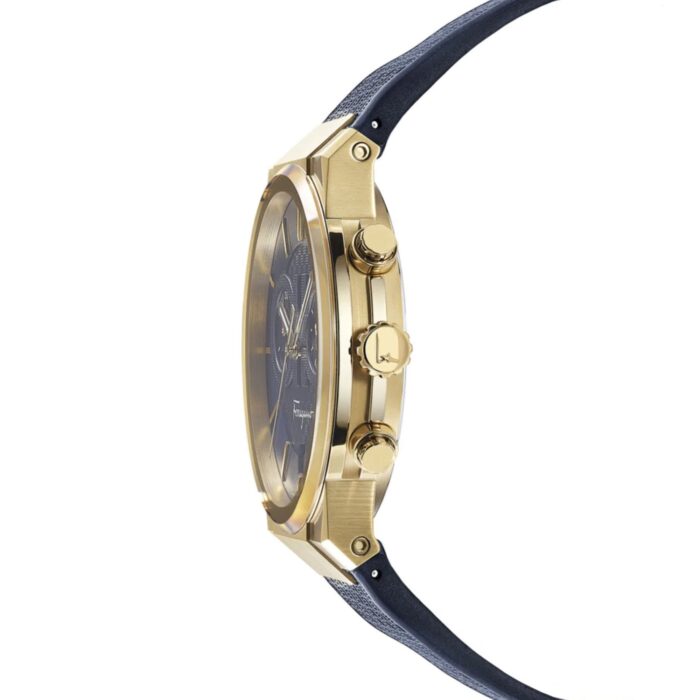 Salvatore Ferragamo Sapphire Chronograph Blue Dial Blue Silicone Strap Watch for Men - SFME00221 - Image 2
