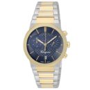Salvatore Ferragamo Sapphire Chronograph Blue Dial Two Tone Steel Strap Watch for Men - SFME00521