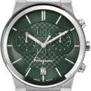 Salvatore Ferragamo Sapphire Chronograph Green Dial Silver Steel Strap Watch for Men - SFME00421