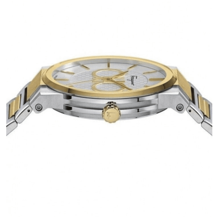 Salvatore Ferragamo Sapphire Silver Dial Two Tone Steel Strap Watch for Men - SFHP00520 - Image 5