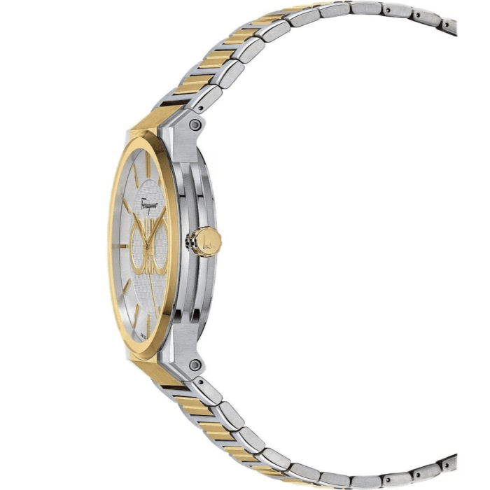 Salvatore Ferragamo Sapphire Silver Dial Two Tone Steel Strap Watch for Men - SFHP00520 - Image 2