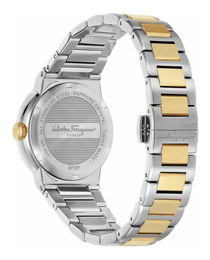 Salvatore Ferragamo Sapphire Silver Dial Two Tone Steel Strap Watch for Men - SFHP00520 - Image 7