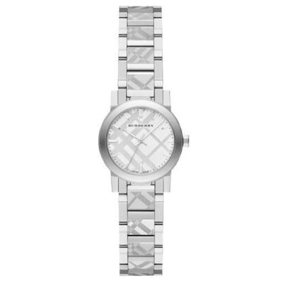 Burberry Ladies The City Engraved Silver 26mm Watch - BU9233