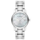 Burberry Ladies Watch 34mm Check Stamped Silver - BU9125