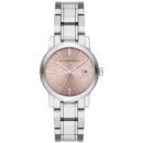 Burberry Ladies Watch Check Stamped 34mm Pink - BU9124