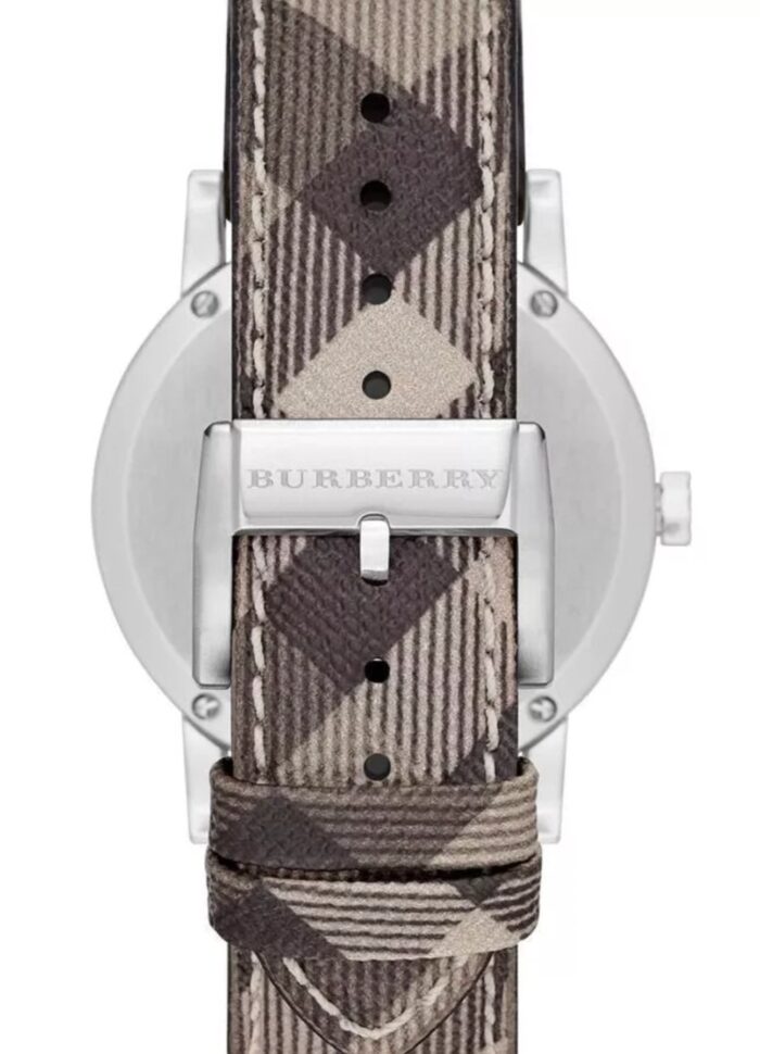 Burberry Ladies Watch The City 34mm Smoke Check Strap - BU9118 - Image 3