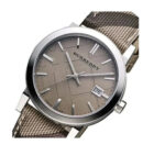 Burberry Ladies Watch The City 34mm Smoke Check Strap - BU9118